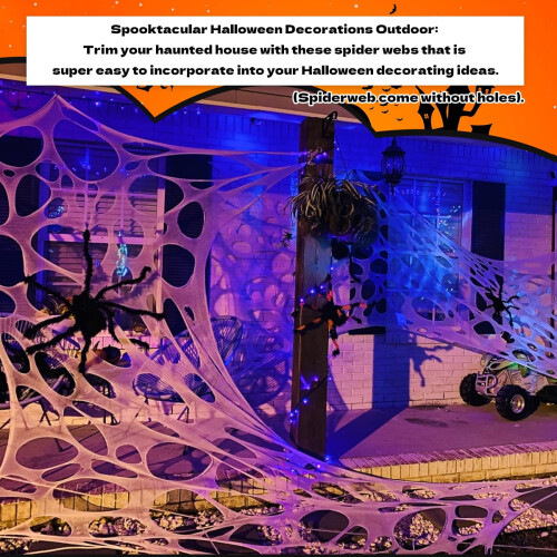 Extra grote spinnenwebdecoratie – Rekbaar gaasweb, 800 1