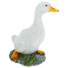 2 stuks vijverdecoraties, gesimuleerde eendjes, dierenbeeldjes 8x15 cm, wit