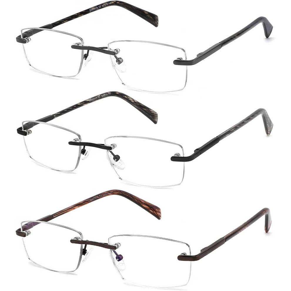 Blue/Light Men's Blocking Reading Glasses 3-Pack