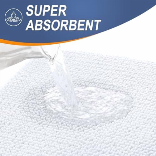 Memory Foam Bath Mat 24 x 20 in White 2