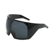 Lunettes de soleil enveloppantes surdimensionnées pour femmes et hommes, verres incurvés futuristes, lunettes de soleil tendance et protectrices