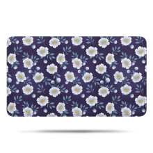 Pioneer Flower Badezimmerteppich mit Blumenmuster, rutschfeste Mikrofasermatte mit Gummirückseite, weiche Badewannen-/Duschmatte (43 x 76 cm).