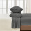 Ensemble de draps en microfibre brossée gris clair pour lit simple, 3 pièces 2