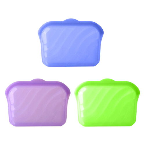 User Friendly Lunch Storage Pouches Freezer Safe-Green L 2