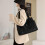 Borsa a tracolla da donna in nylon resistente all'acqua, modello hobo con 5