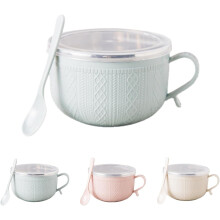 2026 New 25oz Covered Ceramic Mug Set – Dual Lid, Microwave & Oven Safe, Compatible with Soup, Stews, Coffee, Leftovers