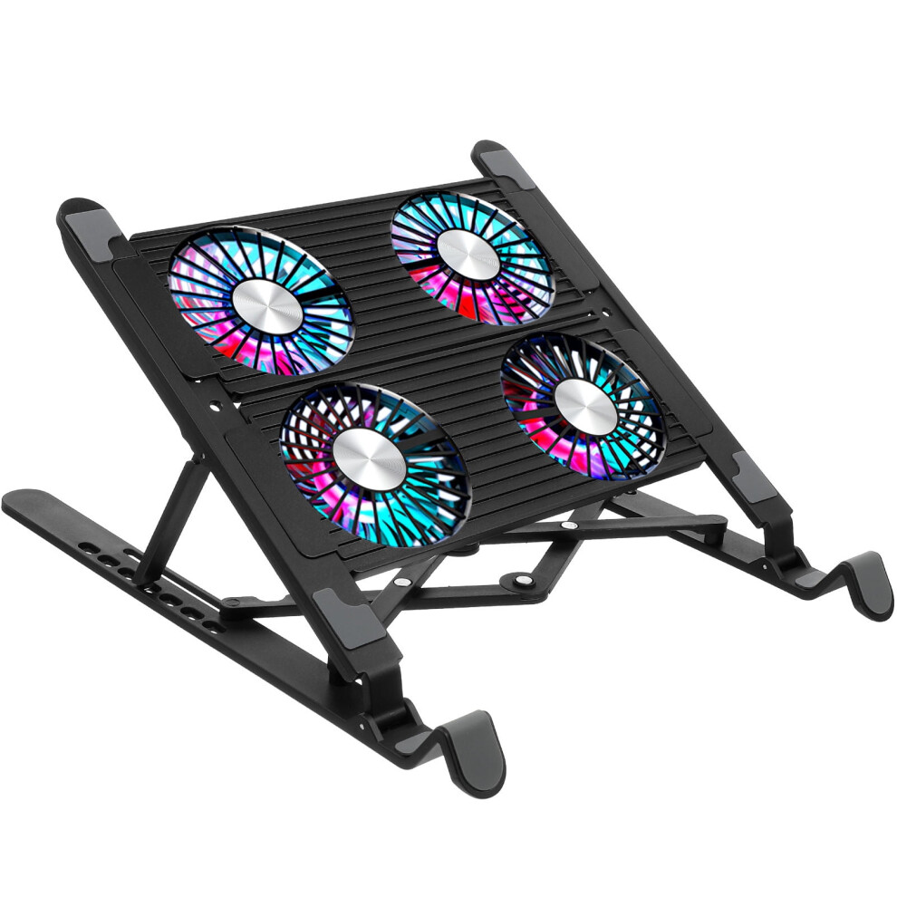 Frcolor Laptop Cooling Pad With Fan For Effective Cooling And Support Pc Silicone Elevates Laptop 15.6 Inches Black 9353595289024