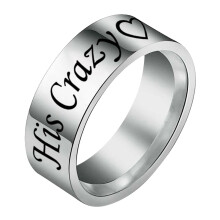 Titanium Steel Love Rings Wedding Band Rings for Women Rings for Men Smooth Rings Geometry Rings Size 6-13