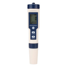 Medidor de calidad de agua EASTIN 5 en 1 (pH/TDS/EC/Salinidad/Temperatura) con retroiluminación, ATC y sensor de pH de 0,01 – Tipo bolígrafo,