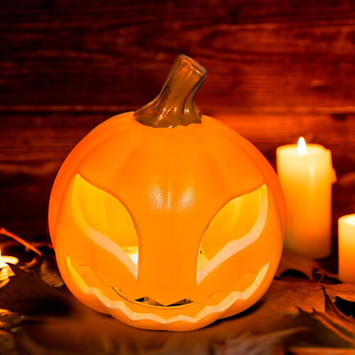 Halloween Pumpkin Lantern Plastic Decor Outdoor Indoor 1 2