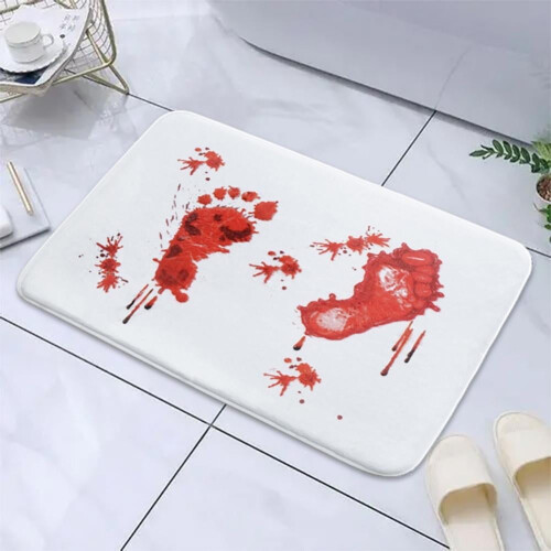 Tapis de bain Halloween en polyester-coton 60 x 40 cm