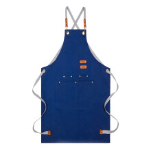 Tablier de cuisine ajustable avec 2 poches et cordon en cuir