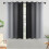 Cortinas opacas com efeito degradê cinza-preto, 52x45 2