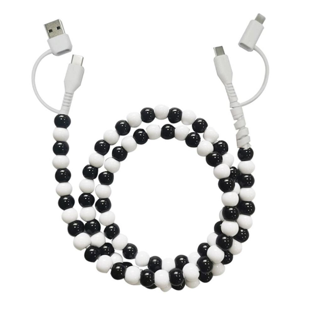 Beaded Charging Cord 4 In 1, Biographyn/Rightfavour/Maperiodrvel Colorful Beaded Charger Cords, 3.3Ft Fast Beads Charging Cable 66W, Usb To Type-C 9353595289956