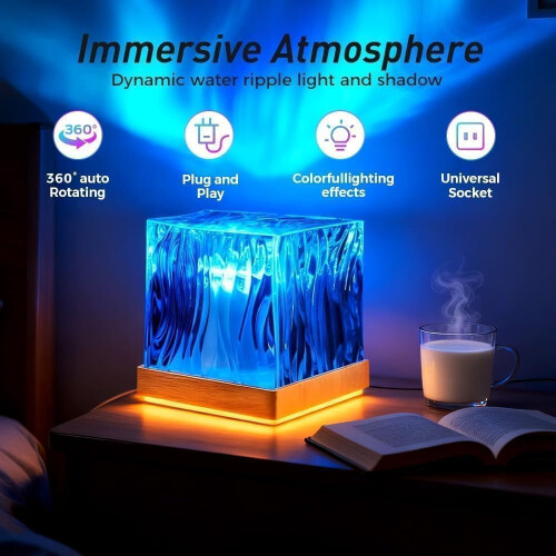 2026 Aurora Borealis Night Light Projector, 16 Colors, Remote Control, Rechargeable – Compatible with Party Room Decor 1