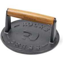 Speckpresse aus Gusseisen, 18 cm, 1,1 kg, Holzgriff