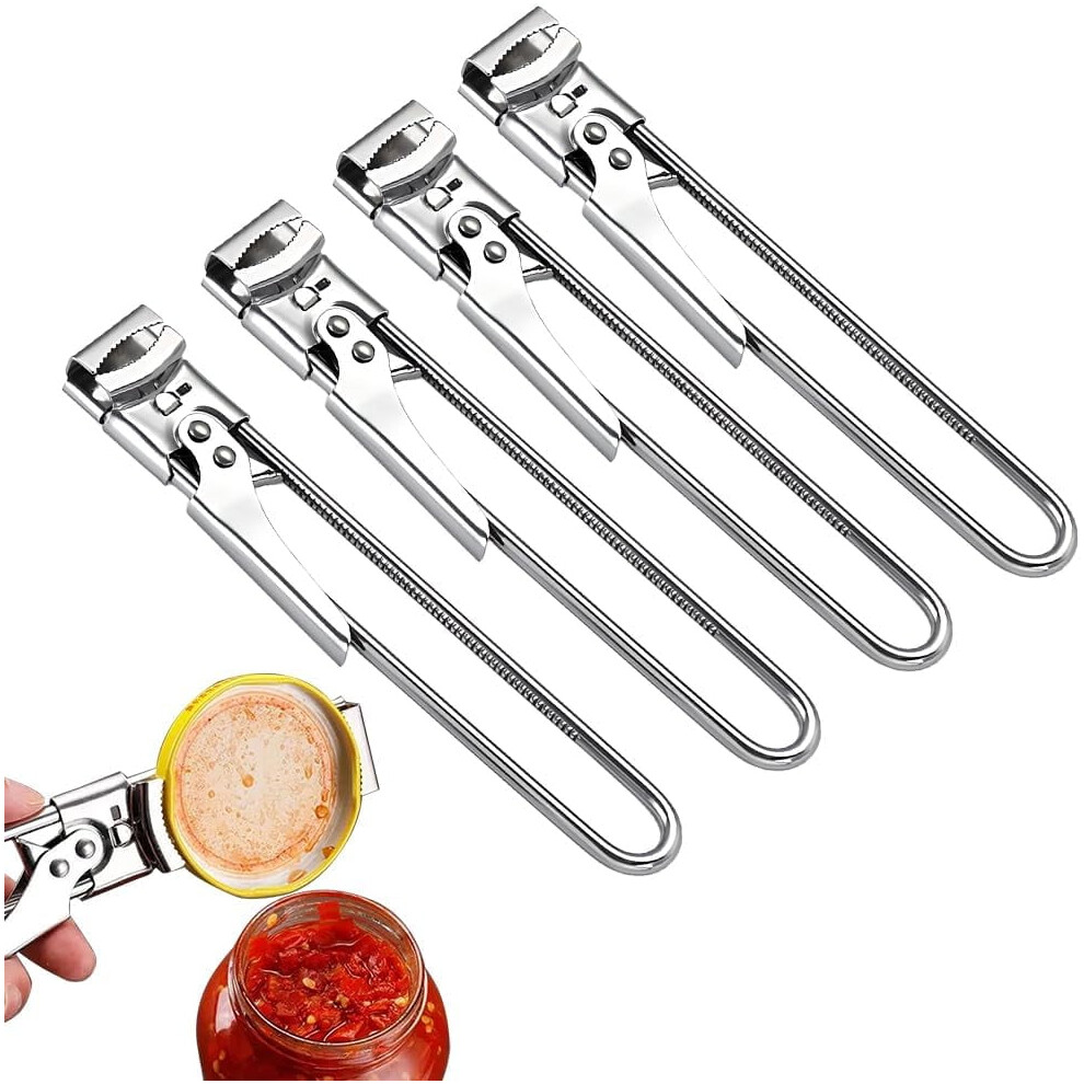 Adjustable Stainless Steel Jar Opener Set (4 pcs, 7.48") â Master Jar & Bottle Opener, Gripper for Tight Lids, Seniors & Arthritis Friendly