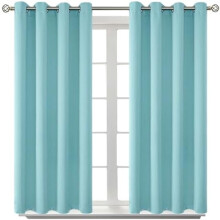 Set de perdele opace cu inele de prindere, izolate termic, 155x238 cm
