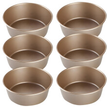 6 moldes dorados antiadherentes para hamburguesas, mini perritos calientes, tarta de queso y anillos de cocina, plancha de acero inoxidable, ideal