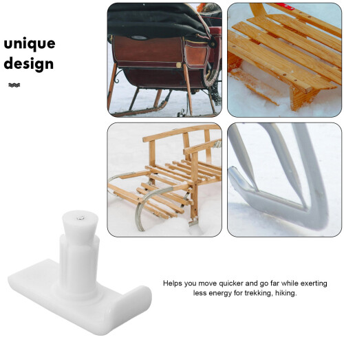 Hiking Walker Skis 4Pcs White Plastic 2