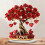 2D Acryl Hart Rozenboom Decoratie – 20cm 5