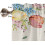 Κουρτίνα κουζίνας Hello Spring Gnome Tiers & Valance, Vintage ακουαρέλα με σχέδιο λουλουδιών και 5
