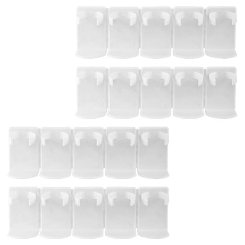 Support mural pour brosse à dents électrique, lot de 4, blanc PP 2