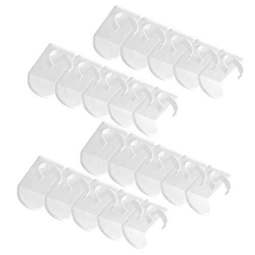 Support mural pour brosse à dents électrique, lot de 4, blanc PP