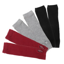 3 Pairs Arm Sleeve Women Gloves Long Fingerless Gloves Winter UV Leg Sleeves Women's