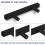 Poignées de meuble carrées noires 96 mm, lot de 10 5