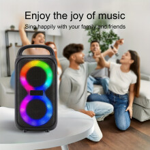 Portable 2500W Wireless Speaker with Dual Subwoofers, Heavy Bass, FM Radio, Boom Box for Home/Outdoor/Camping/Car—Compatible with Smartphones,