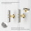 Cabinet Handles and Knobs 16-Pack Brushed Nickel Gold Zinc 3