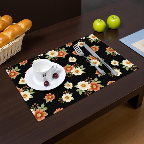Set de 2 sets de table à motifs floraux, 45,7 x 30,5 cm, PVC 1