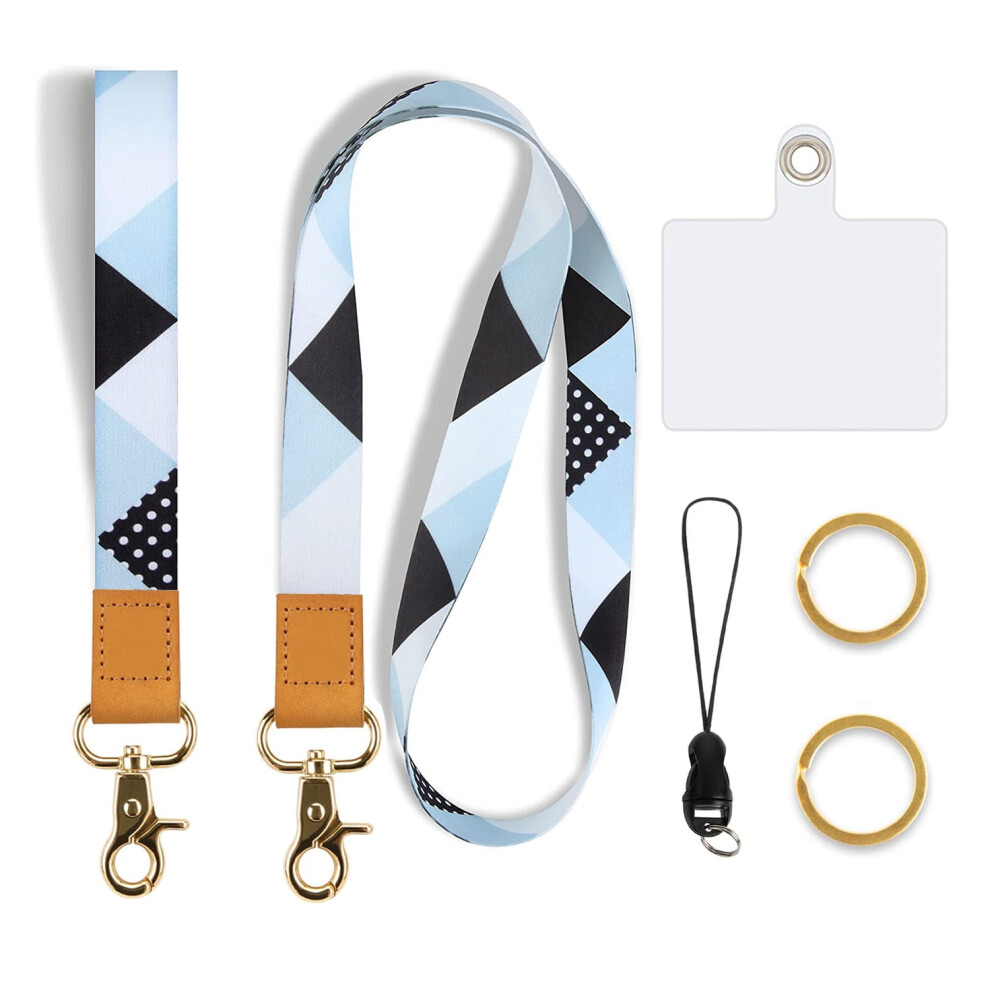 Versatile Phone Lanyard Set: Adjustable Crossbody/Wrist Strap, 2 Tether Tabs, Universal Fit Â Compatible With Iphone Cases, Id Badges & More 9313598851239