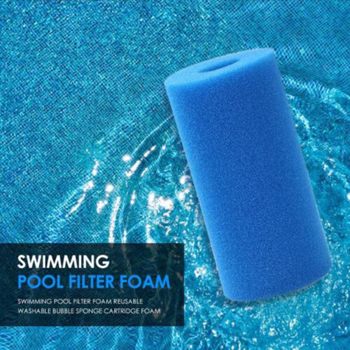Pool Filter Sponge Filter Sponge For Hot Tub Filter Reusable Washable Filter Foam Sponge Filter,Plastic,Blue,32g 2