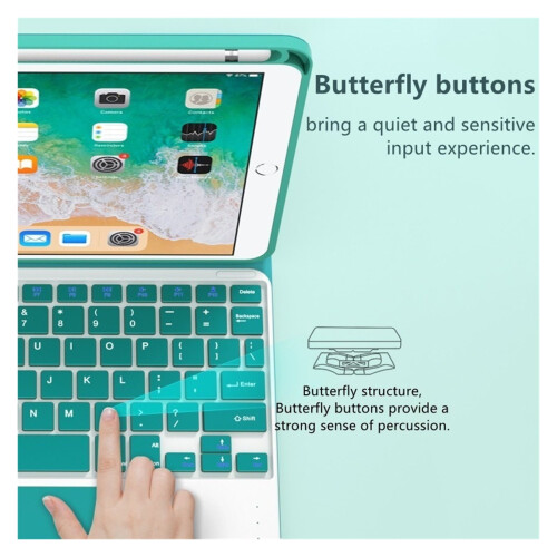 Touch Keyboard Case compatible with iPad Pro 11 (3rd & 2nd Generation) - Slim, Lightweight, and Protective Design 2
