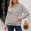 Weihnachtspullover und -sweatshirts für Damen – Warme, weich gefütterte, locker sitzende Pullover in Unifarben 2