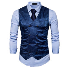 Men's Fashion Everyday Party Casual Print Double Breasted Blazer Jacket