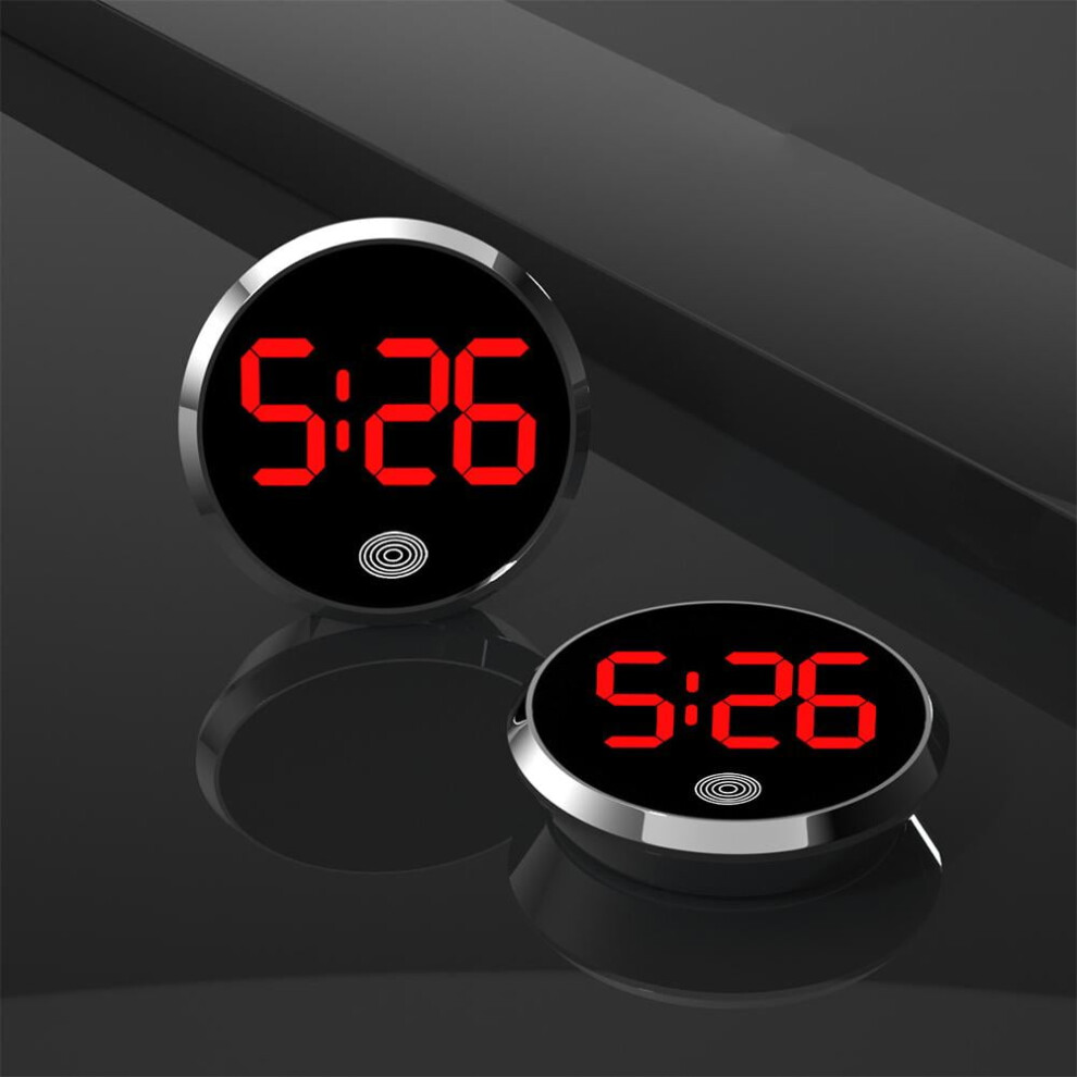 1Pc Auto Stick Clock For Dashboard, Touch Control, Luminous Round Car Vent Clock Â Compatible With U4t2 9496895888839