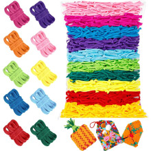 Huaq 192pcs Potholder Weaving Loom Multicolored Elastic Loom Bands for Kids