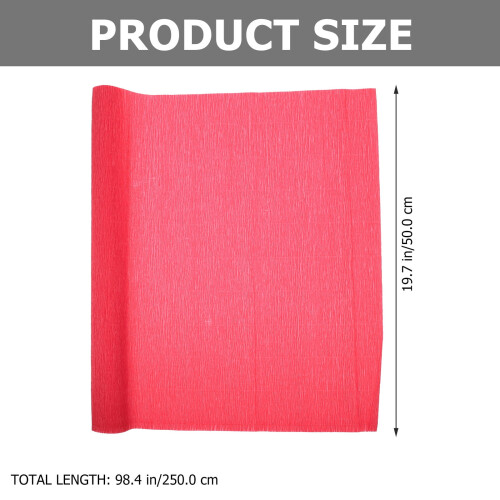 Papel crepom vermelho texturizado KALLORY Birthday1Roll para artesanato e decoração de festas (11,8 x 19,7 polegadas)