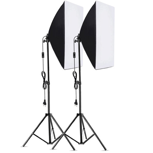 Κιτ Softbox Andoer Studio Φωτογραφίας με Softbox 50x70cm X2 + Μεταλλική βάση τρίποδου 2M X2 για