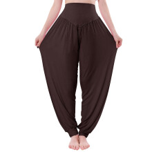 Palazzo-Hosen für Damen, hochgeschnittene, lässige Hippie-Hose im Boho-Stil, Leggings mit hohem Bund für Yoga, Strand und Tanz in Übergrößen,