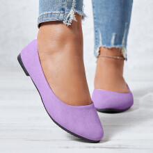 Ballerines violettes à bout pointu pour femme, confortables et élégantes, pointure 9,5 – parfaites avec des tenues de travail et habillées.