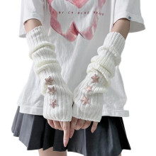 Cute Y2K Star Arm Warmers Kawaii Half Finger Adorable Accesspties for Teen Girl Glove Gyaru Harajuku Arm Sleeve