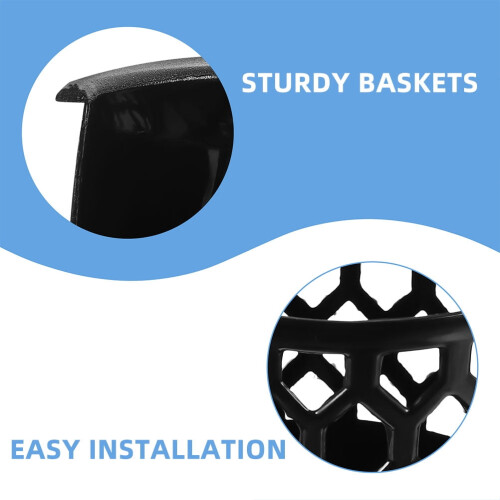2PCS Pool Table Pockets Billiard Net Basket Plastic Storage Holder for Pool Table Side Basket Accessories 1