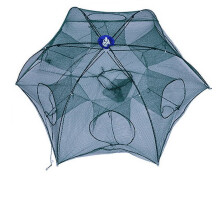 24/20/16/12/10/8/6/4 Holes Portable Fishing Net Shrimp Cage Nylon Foldable Fish Trap Folding Outdoor Automatic Collapsible