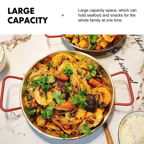 Stainless Steel Paella Pan with Double Handles 22cm 1