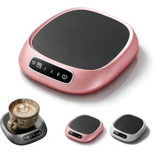 Koffiemokverwarmer, USB oplaadbaar, roze, 3 warmtestanden
