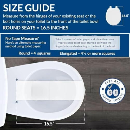 500EC 000 Toilet Seat, 2-Pack Round, White 2